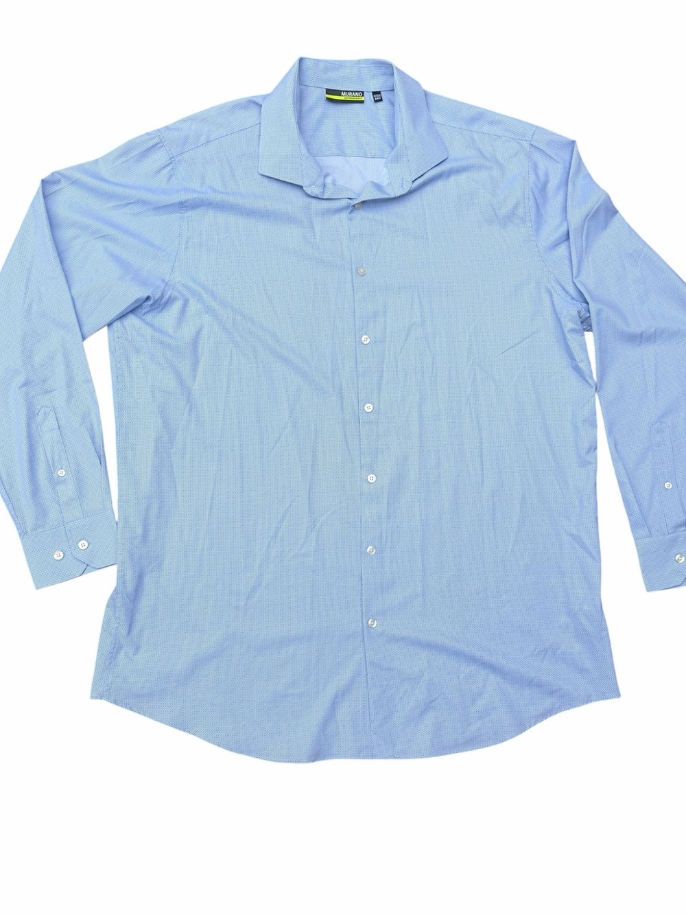 Murano Performance Shirt Men’s 2XT Tall Blue Geometric Long Sleeve Button Collar